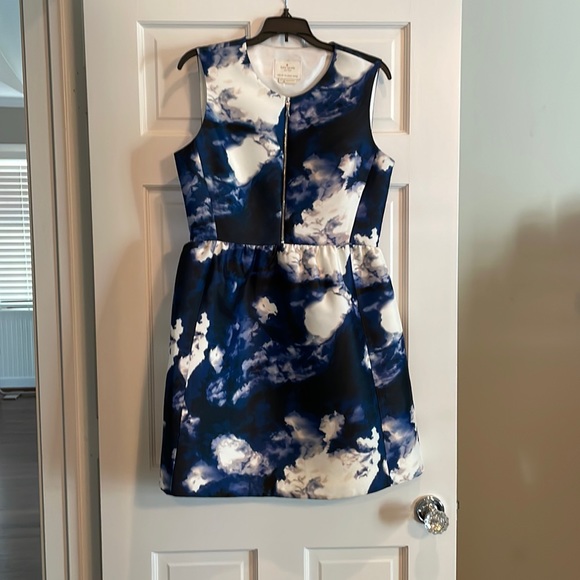 Kate Spade Joss Cloud Print Zip Front Dress - Picture 2 of 5